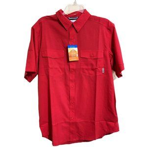 Columbia Omni-Shade SS Button Down Shirt Red